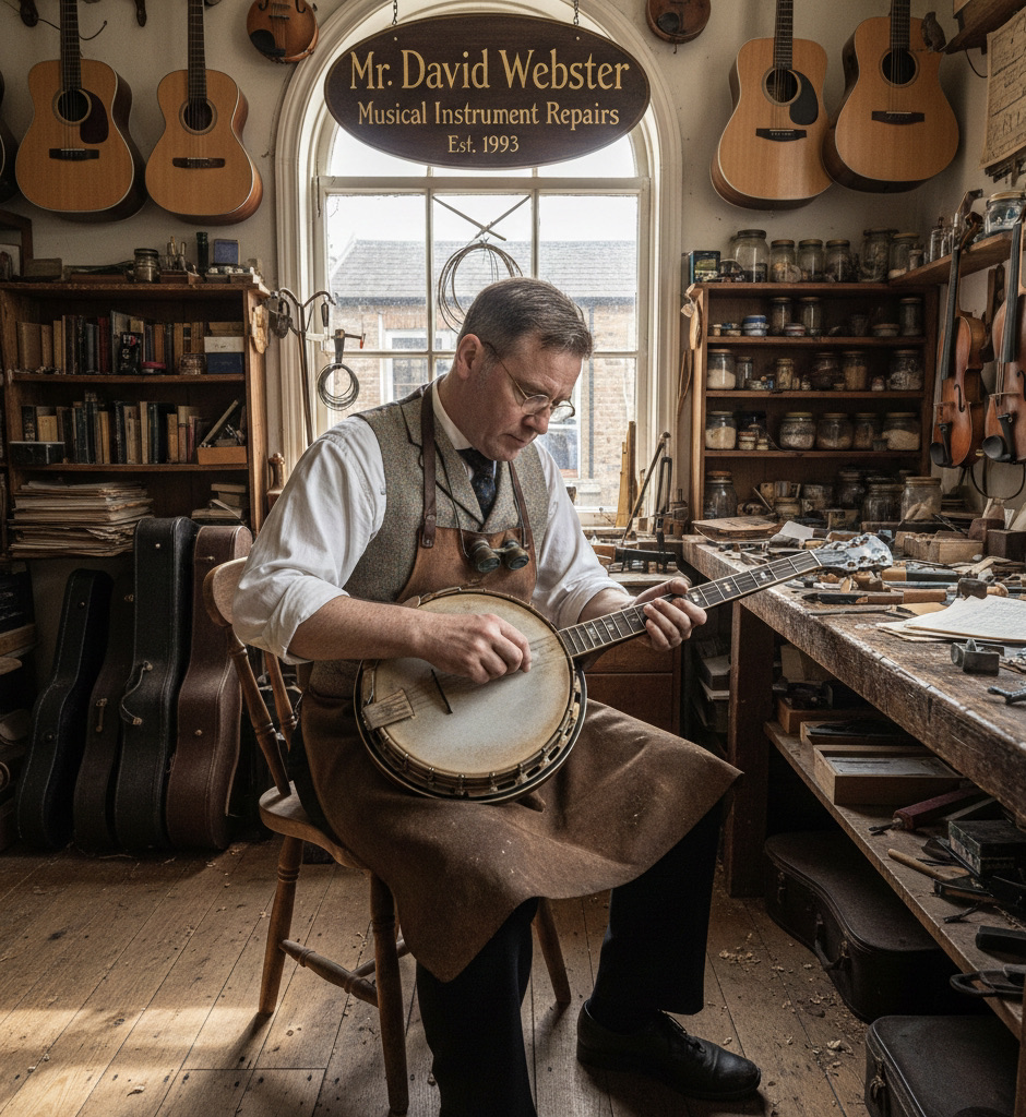 Professional guitar and banjo repair and restoration services in Norwich